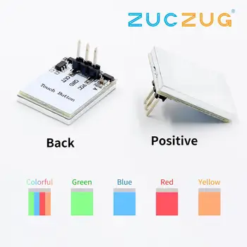 

Blue Red Green Yellow Colorful color Capacitive touch switch button module 2.7V to 6V module anti-jamming is strong HTTM series