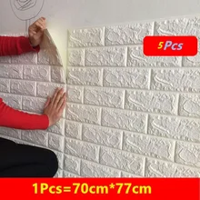 5 шт. DIY кирпичные наклейки для украшения дома на стену, декор для гостиной, спальни, пенопластовые самоклеющиеся Детские художественные 3D обои для дома