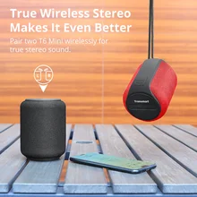 Tronsmart T6 Mini Bluetooth Speaker Wireless Portable Speaker TWS Speakers with IPX6, Voice Assistant, 24 Hours Play time