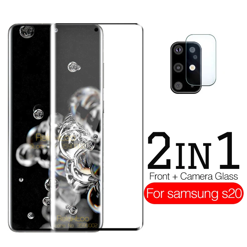 Защитное стекло 2 в 1 для samsung galaxy S20 Ultra S20Ultra S 20 защитная пленка экрана закаленное