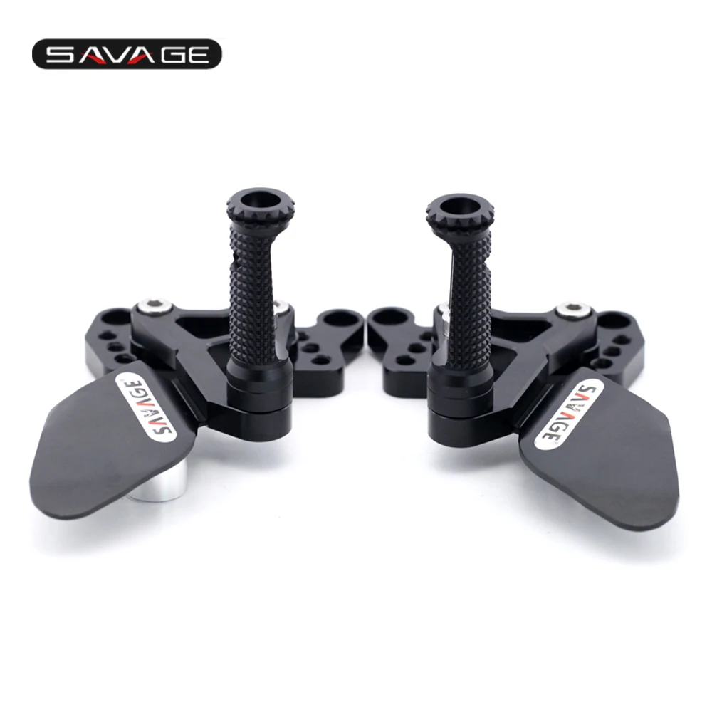 Front sets Rider Footrests Foot pegs Articulated For MV (4)