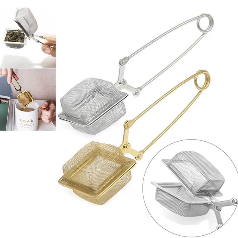 Чайный фильтр для заварки из нержавеющей стали с ручкой сетчатый кофейных трав