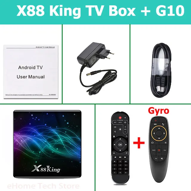 X88 King G10 X88 King 4 ГБ 128 ГБ ТВ приставка BT5.0 1000 м Amlogic S922X Android 9,0 двойной Wifi 4K Google Play Store Netflix Youtube 4K медиаплеер - Цвет: X88 King G10