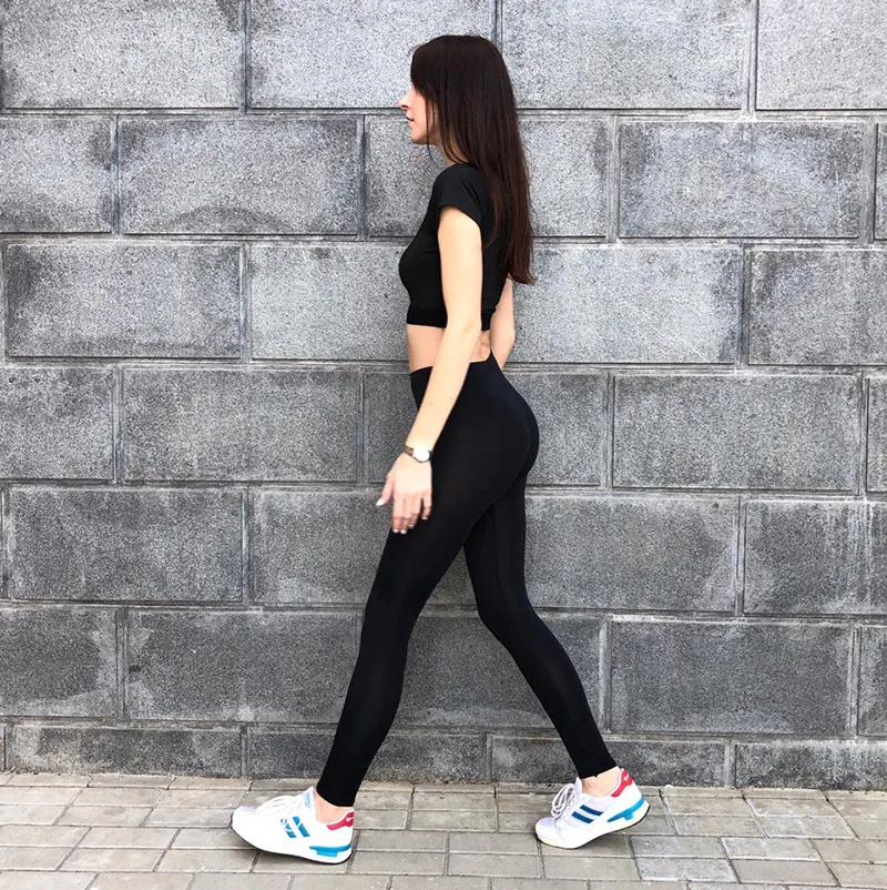 BIVIGAOS New Summer Ice Silk Cool Black Leggings Sexy Leggings Thin Stretch Slim Workout Leggings Ankle Pants Legins Women aybl leggings