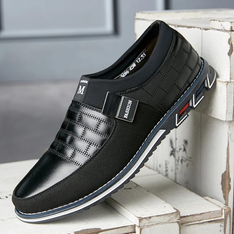 

New Big Size 39-48 Oxfords Genuine Leather Men Shoes Fashion Casual Slip On Formal Business Wedding Dress Shoes Men Drop Shippin