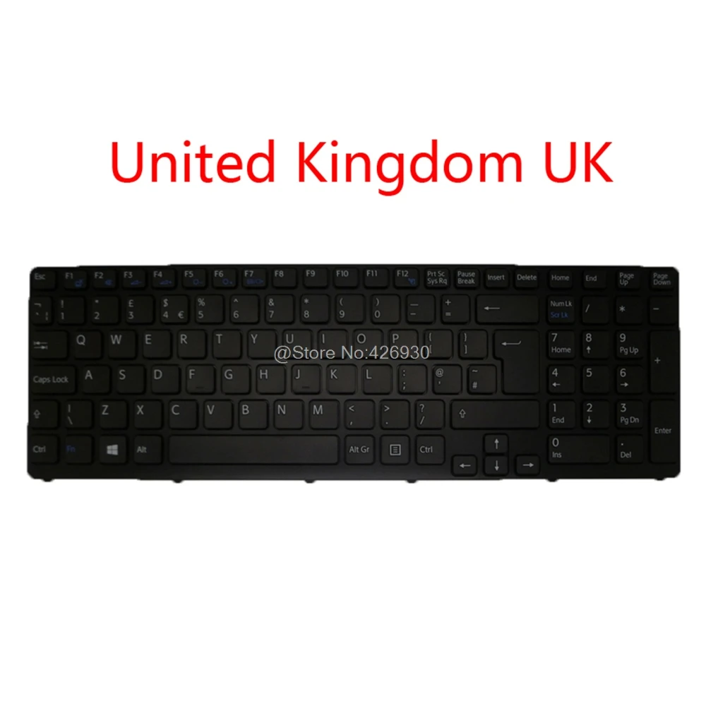 Ноутбук с подсветкой UK CZ PO HU NE SW клавиатура для SONY SVE151 SVE17 Венгрия скандинавские