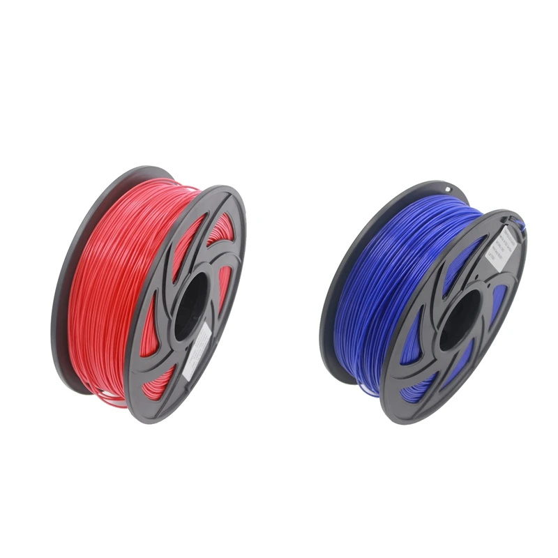

2Pcs Pla Filament 3D Printer Material Pla Filament 1.75Mm Diameter Printing Material Supply 3D Printers 1Kg(2.2Lb)/ Spool - Red