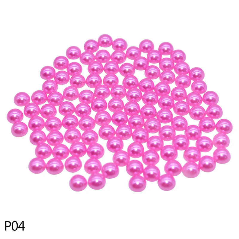 1000Pcs Pearl Stickers Trim Rhinestones for Nails Phone DIY Flatback Manicure Pearl Beaded Appliques Clothes Stickers - Цвет: P04