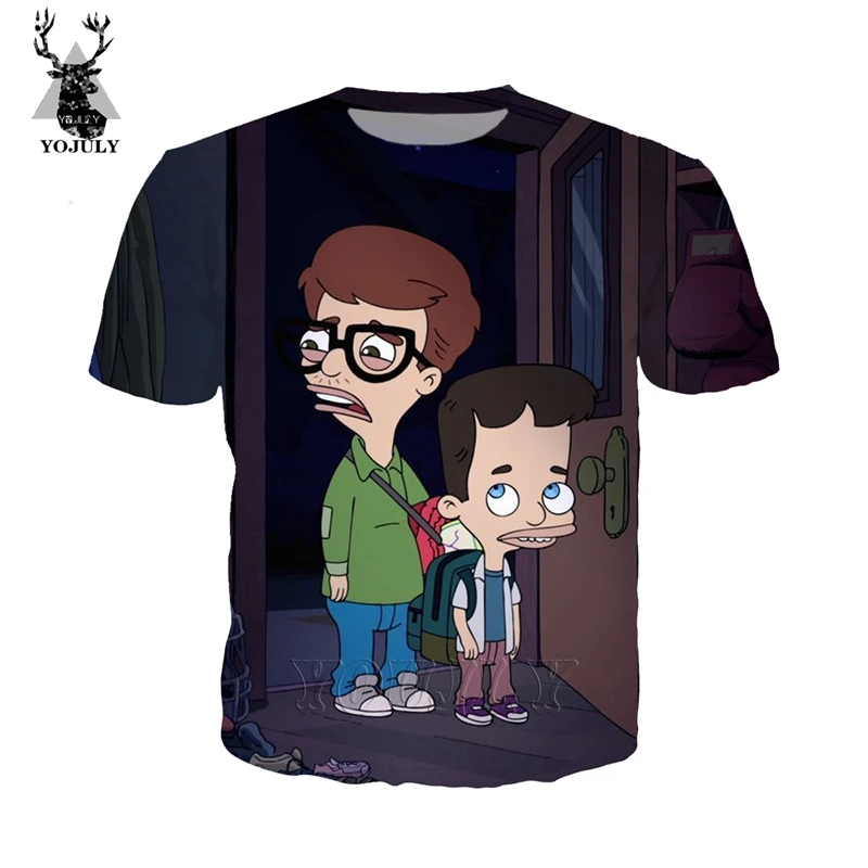 Футболка с рисунком из мультфильма «большой рот», белая мужская футболка с 3d принтом в стиле Харадзюку, модные уличные Топы в стиле хип-хоп с круглым вырезом, необычные вещи A101