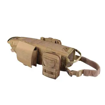 

Tactical Police Dog Vest With Pouch Case Military Hunting Service Dog Clothes Harness Outdoor Training Molle Dog Vest Harness