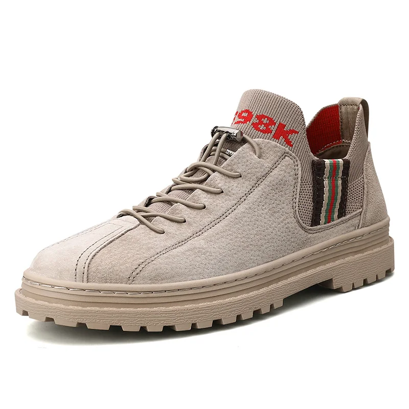

New Men Boots Outdoor Ankle Boots Male Lace Up Anti-slip Booties British Sneakers Zapatos De Hombre 98k Fashion Man Casual Shoes