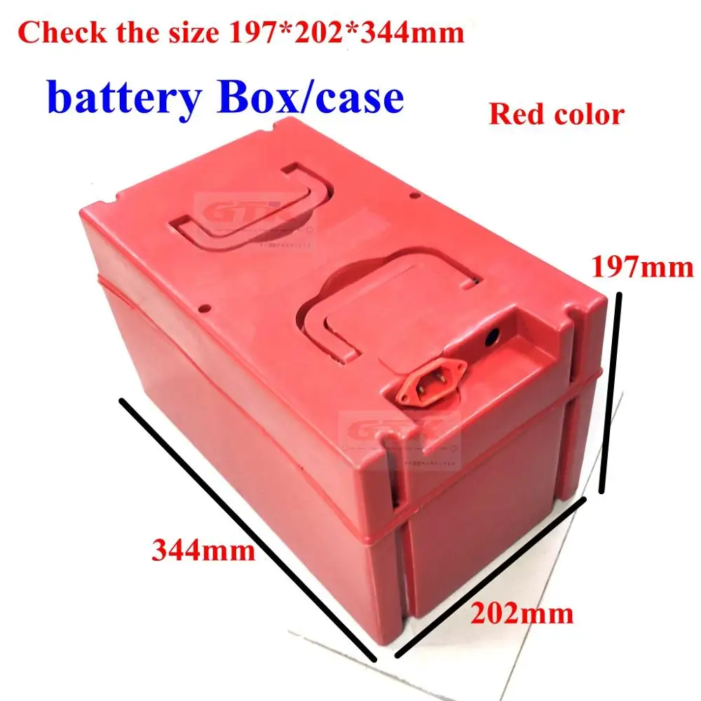 

48v 60v 20Ah electric tricycle battery box plastic case waterproof for lithium lifepo4 12v 24v 36v 48v pack case size scooter