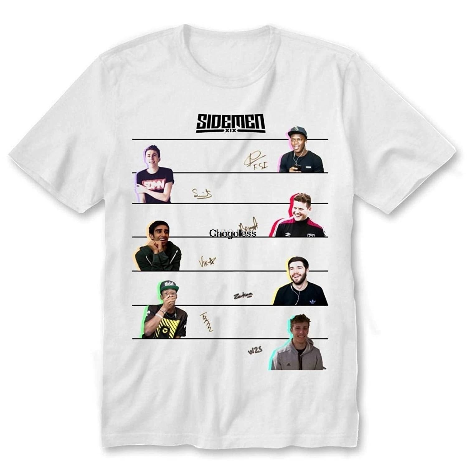 The Sidemen Signatures 10 W Dmn T Shirt Hoodie White T Shirts Aliexpress