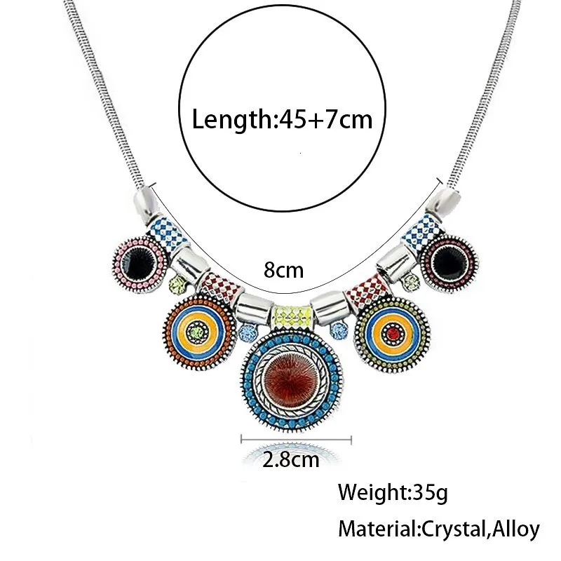 Meyfflin женское ожерелье-чокер модное богемное массивные ожерелья с кристаллами и подвесками Бохо винтажное ожерелье макси