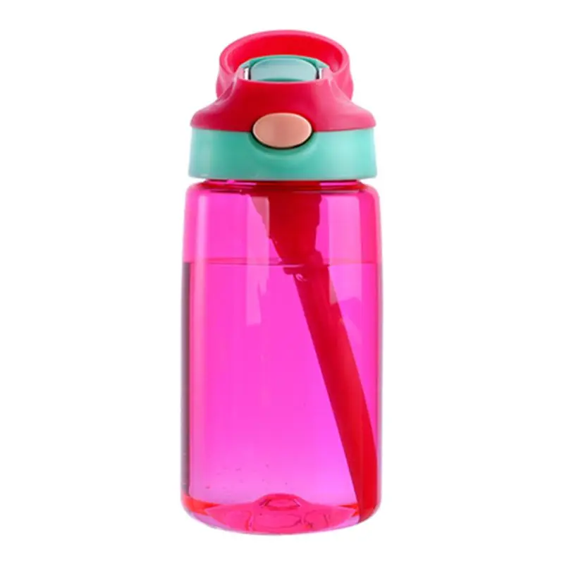 4 цвета, 480 мл, детские бутылочки для воды, чашка для выучивания питьевой соломы, бутылка для сока, непроливающаяся чашка - Цвет: Красный