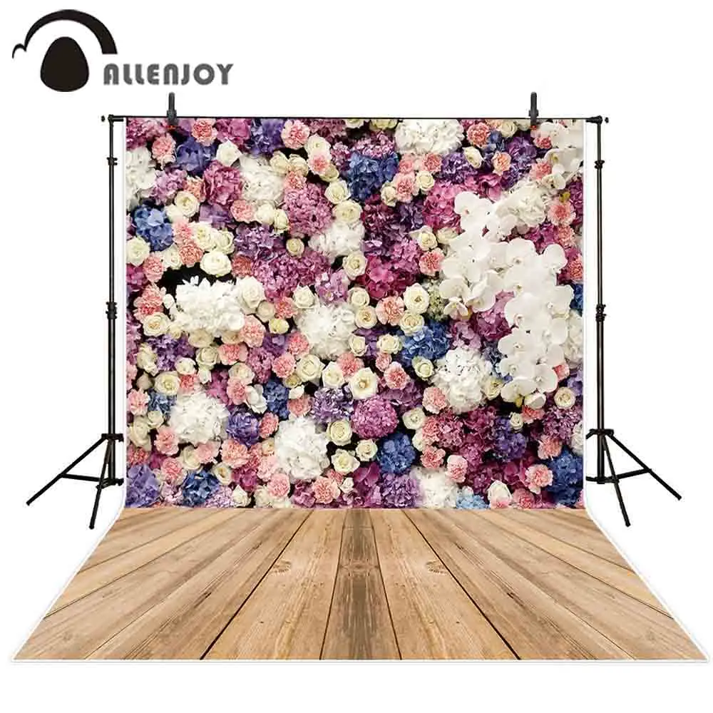Фотофон Allenjoy фоны Свадьба Цветок деревянный пол красочные романтические любовь