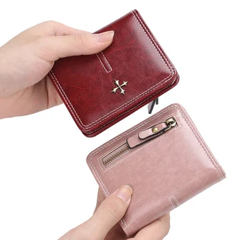 

1 PC Retro PU Short Wallet Women Men Simple Bifold Credit Card Holder Small ID Card Coin Purse Many Wallet Dropship New Arrival