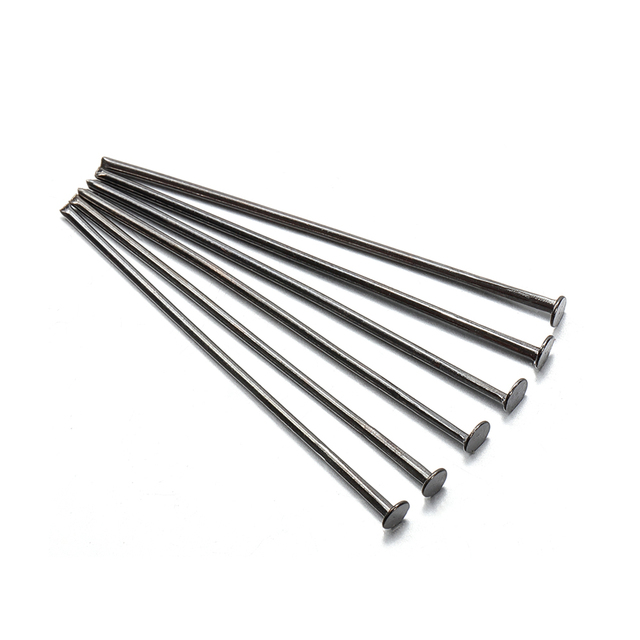 Flat Head Pins 18 20 25 30 35 40mm Eye Pins Rod Findings For Diy Jewelry Making Beading Connector Accessories Supplies