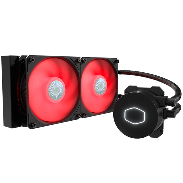 Cooler Master Ml240l Cpu Liquid Cooler 12cm Led Red Fan Pwm Quiet Computer  Cpu Radiator Water Cooling For Lga 2011/115x /am4/am3 - Aio Cpu Liquid  Cooling - AliExpress