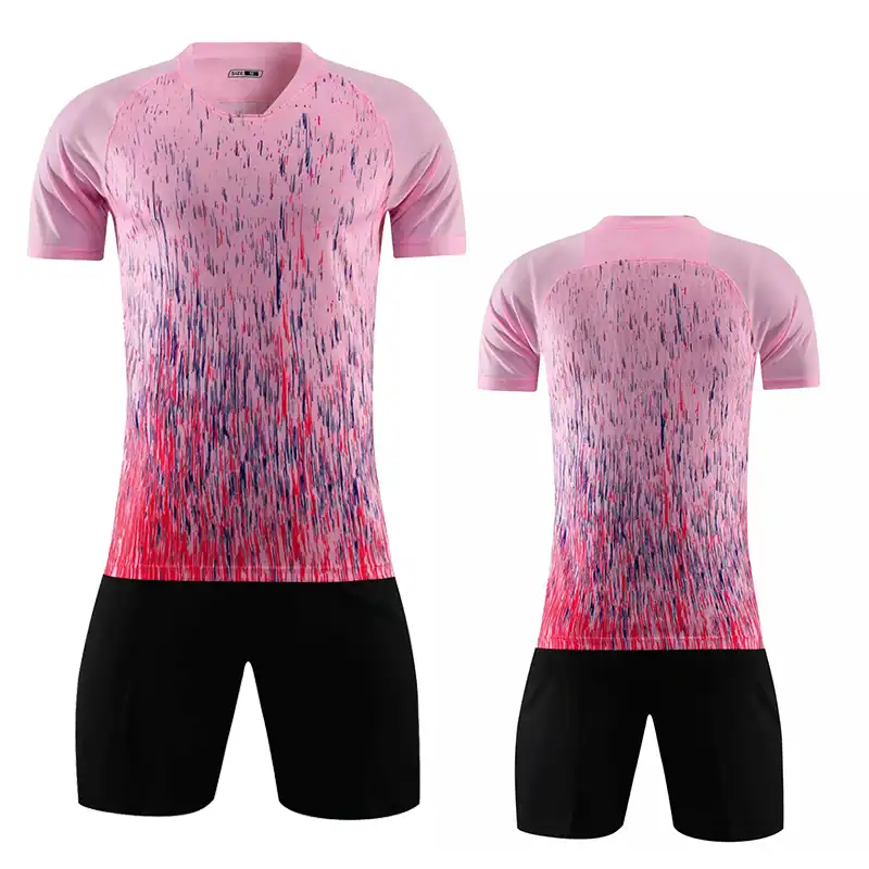 pink and black soccer jersey