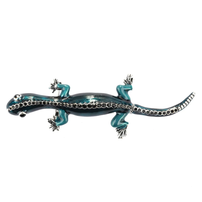 Женская эмалированная брошь ALLYES в виде ящериц стразы рептилий винтажная