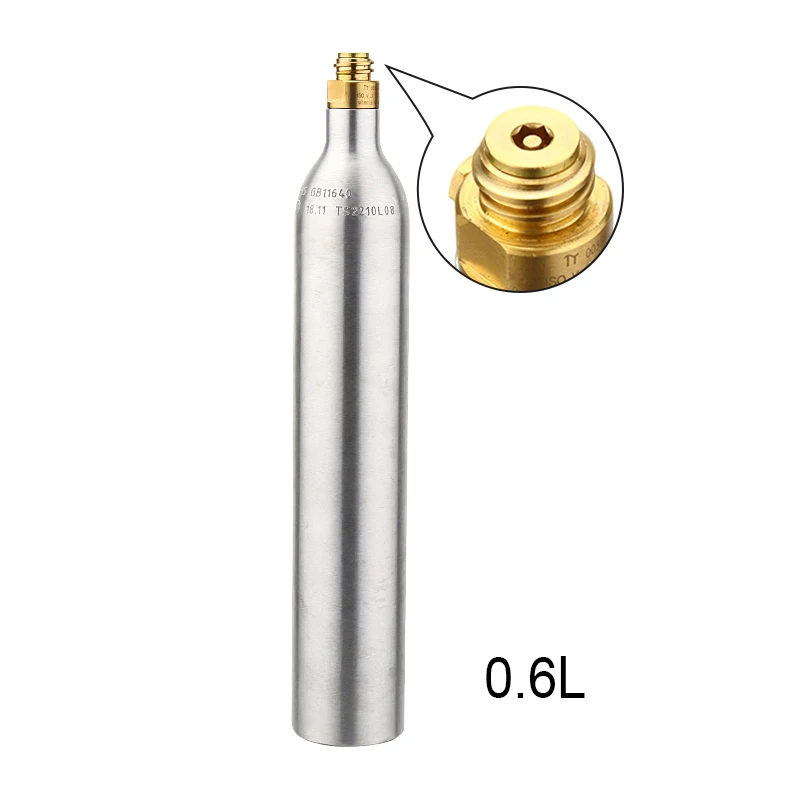 Сода Co2 0.6L емкость для бутылок цилиндр 2200psi 15MPA Высокая сжатая бутылка с клапаном TR21* 4
