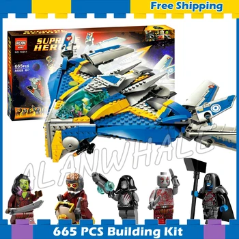 

665pcs Super Heroes Guardians of the Galaxy Milano Spaceship Rescue 10251 Model Building Blocks Gifts Sets Compatible With Lago