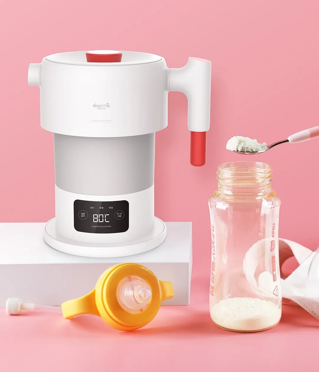 Deerma Многофункциональный складной электрический чайник, легко носить ...