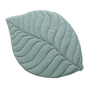 

Leaf Rug Soft Cotton Floor Mat Rugs Baby Kids Bedroom Nursery Decor Carpet Blanket Living Room Home Decoration,Green