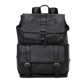 

Backpack Men's Backpack Men PU Leather Backpacks For Teenagers Luxury Designer Casual Large Capacity Laptop Bag Male Travel Bags