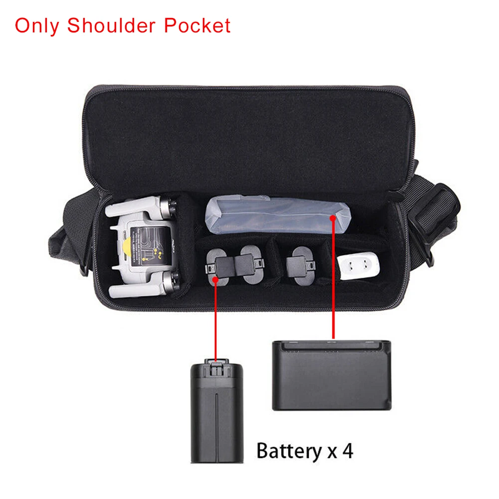 Buy Large Capacity Drone Shoulder Bag Accessories Storage Waterproof Canvas Travel Anti Scratch Carrying Case For DJI Mavic Mini