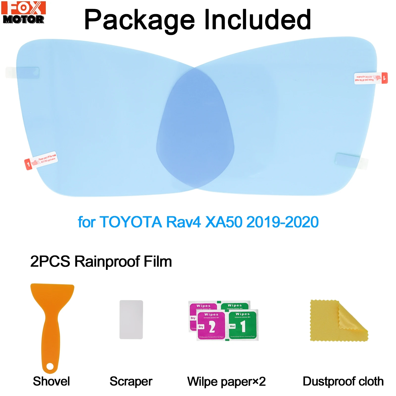 PET Rearview Mirror Protective Window Clear Anti-Fog Waterproof Rain Shield Film for Toyota Rav4 AX50-Car Sticker rearview mirror rain shield rearview mirror rain eyebrow rearview mirror rain guard car mirror film