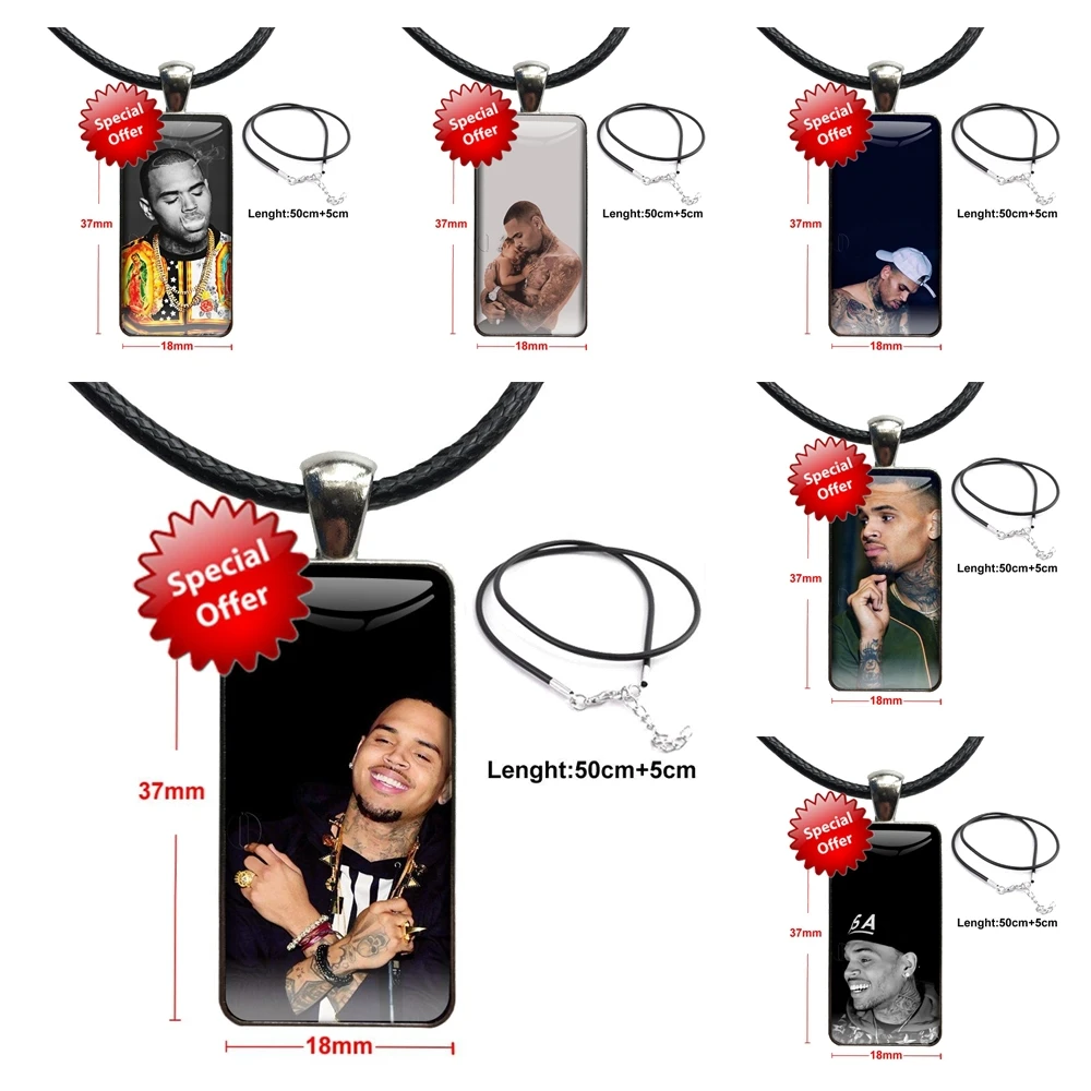 Красивое ожерелье с татуировкой Colo Chris Brown Xxl модное ручной работы прямоугольная