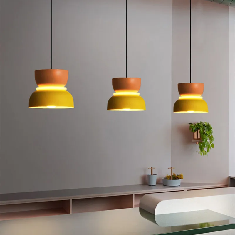 

Creative Candy Color Bedroom Bedside Led Pendant Lamp Nordic Multicolor Restaurant Bar Cafe Decro Hanging Light Fixtures