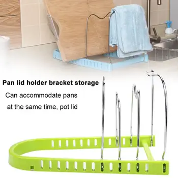 

Stainless Steel Milk Pan Rack Women Frying Pan Rack Pot Lid Organizer Adjustable Multifunction Save Space Serving Trays