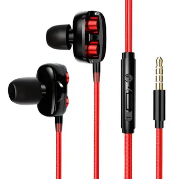 

3.5mm HIfi Wired Gaming Music Earphone 16d Stero Dual Speakers Sound Headset In-Ear With Microphone For PUBG For Xiaomi Huawei