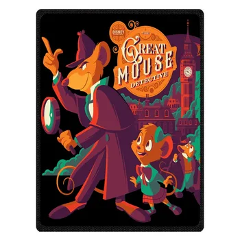 

The Great Mouse Detective Warm Fleece Throw Blanket Super Soft Flannel Manta For Sofa/Bed/Car/Plane/Travel/Baby Bedspread