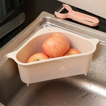 

Corner Sink Strainer Storage Holder Multifunctional Drain Shelf Storage Rack Kitchen Sucker Storage Organization