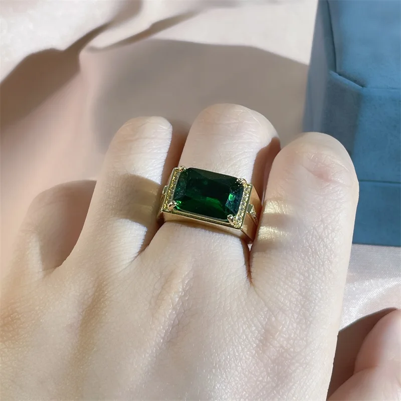 Simple Cabochon Emerald Ring in 18k Gold