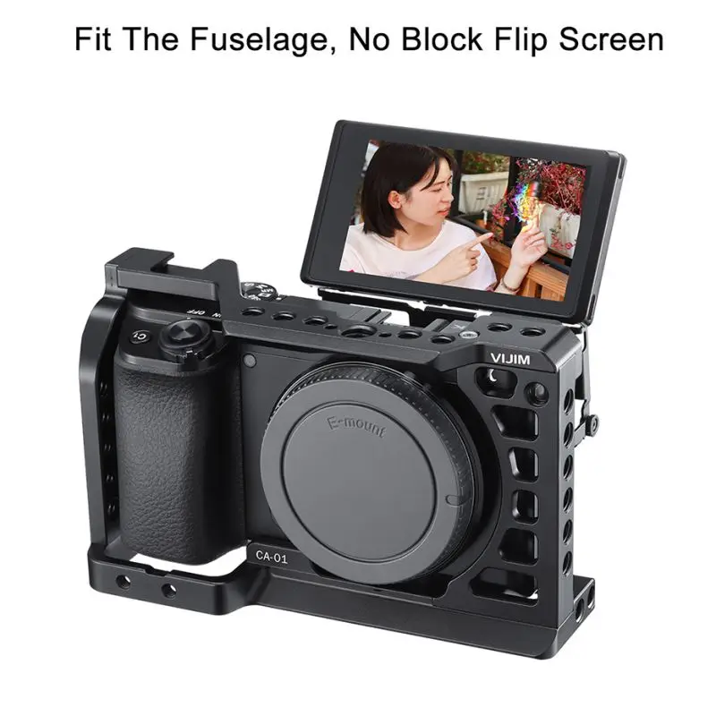 Универсальный VIJIM CA-01 клетка для камеры, ручка для sony A6500A6400A6300A6100 аксессуары для камеры