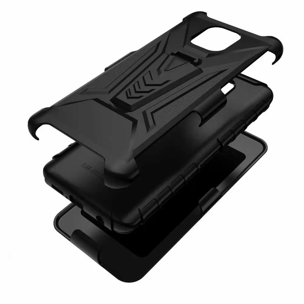 ShockProof Heavy Duty Armour Tough Stand Case With Belt Clip For Xiaomi Redmi Note 9S/ Note 9 Pro ► Photo 2/6