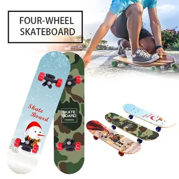 

Skate Board Deck Skateboard Longboard Teenagers Single Warping Slide 60cm Maple Hoverboard Extreme Sports Fashionable