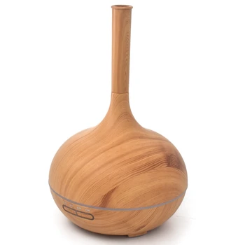 

400Ml Aroma Essential Oil Diffuser Ultrasonic Air Humidifier With Wood Grain 7 Color Change Led Night Light For Office Home Eu P