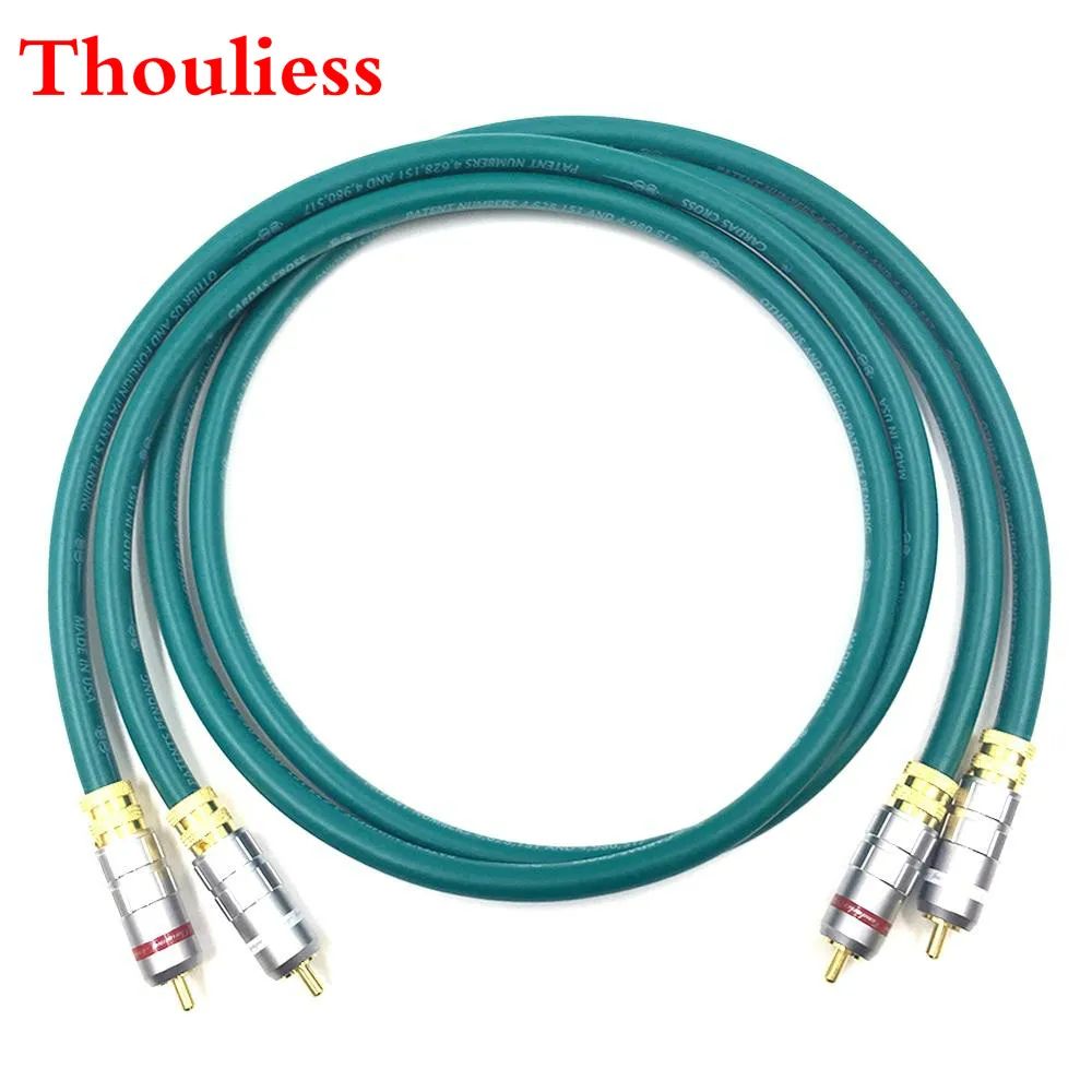 

Thouliess Pair HIFI Type-5 Gold Plated RCA Audio Cable HIFI Double RCA Audio Signal Cable Rca High-end Corld for CARDAS CROSS