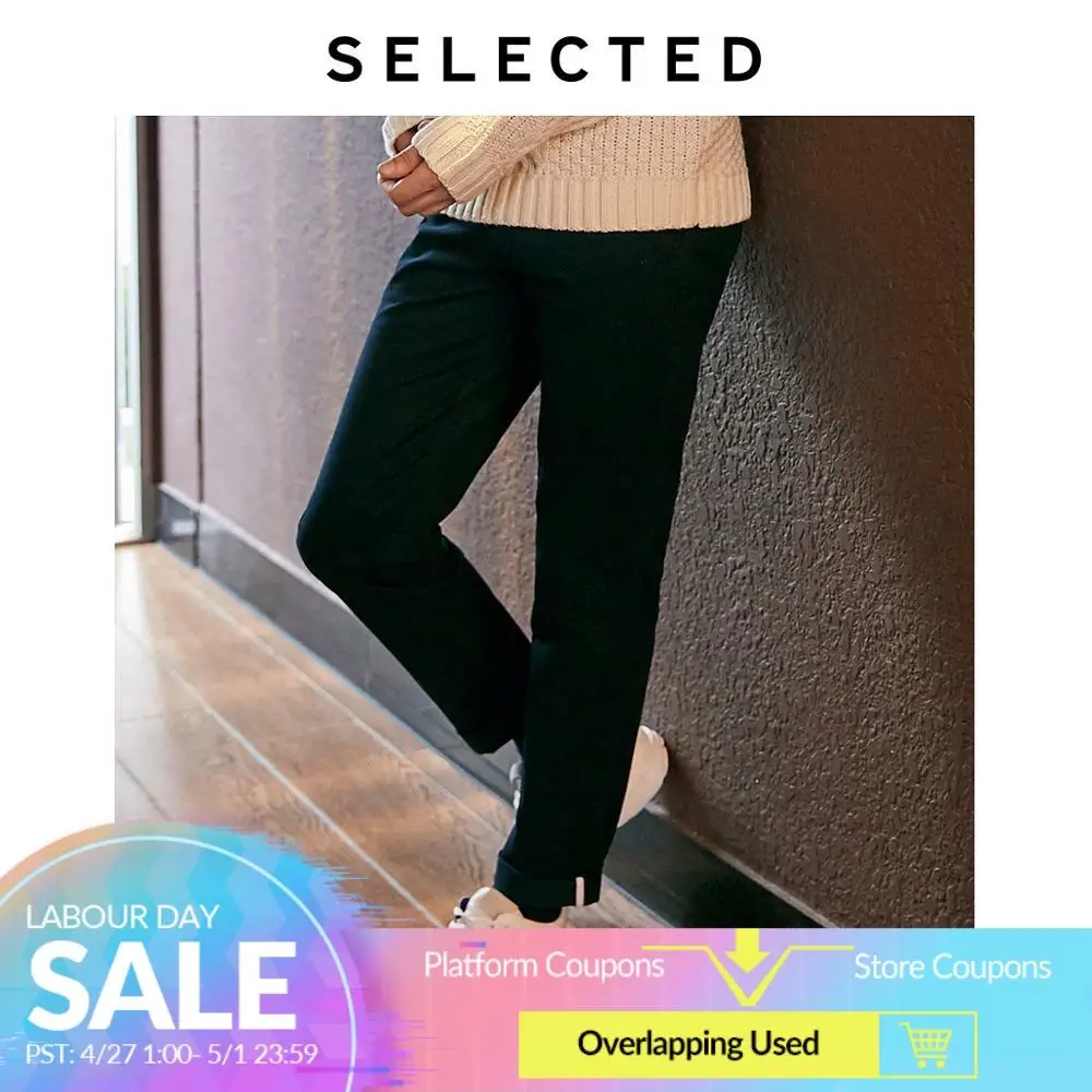 

SELECTED Men's New Cotton with Micro-elastic Simple Solid Color Slim Casual Pants S | 419114557