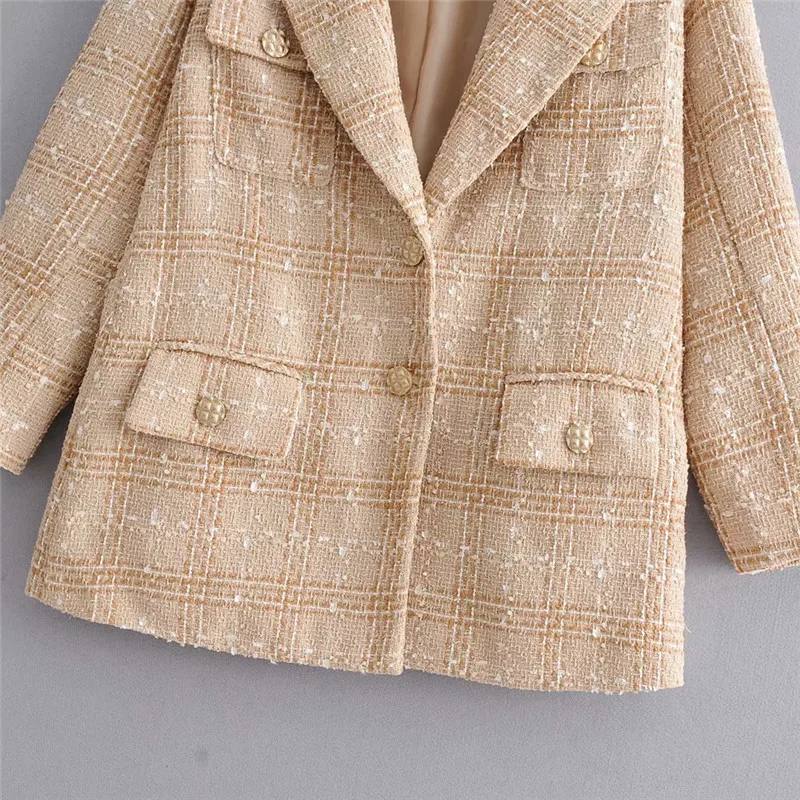 

2019 Europe And America Autumn Clothing New Arrival Debutante Graceful Long Sleeve Two-Button Slimming Jacket Women's