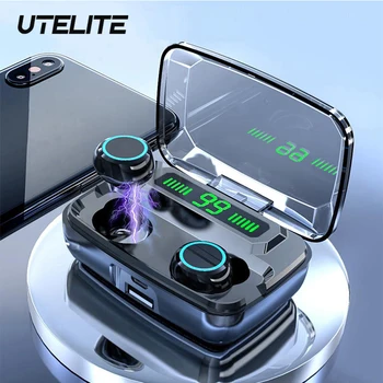 

UTELITE 3300mAh Bluetooth Wireless Earphones Music Earbuds TWS Headphones Smart Touch Control Sports Headset Noise Cancelling