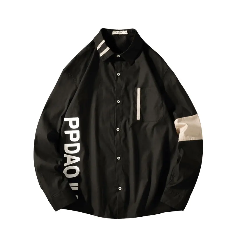 

Casual Men Shirts Polyester Retro Mens Stylish Hip Hop Shirt Men Spring Autumn Dress Printed Shirt Mens Casual Clothing II50CS