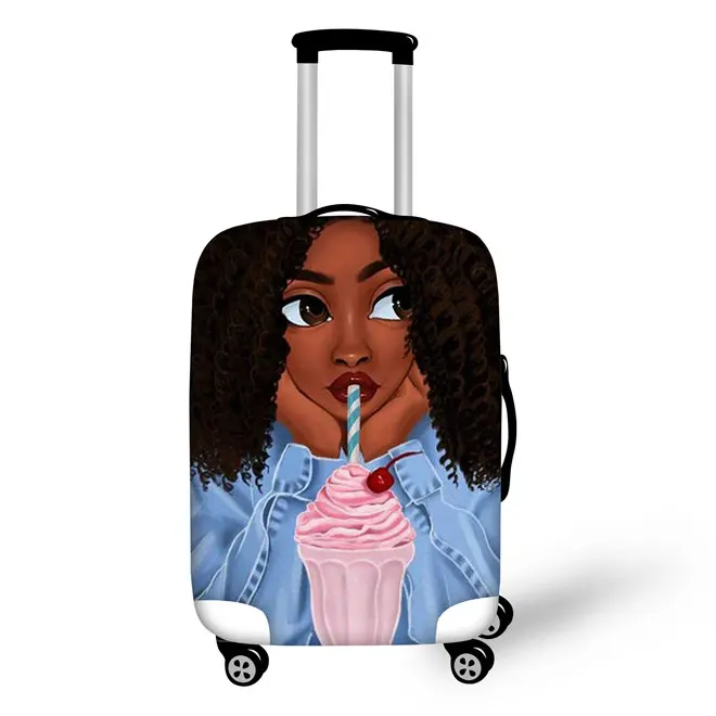 WHEREISART Travel On Road African Luggage Cover Protector Suitcase Protective Covers for Trolley Case Trunk Case Apply to 18-30 - Цвет: P4840