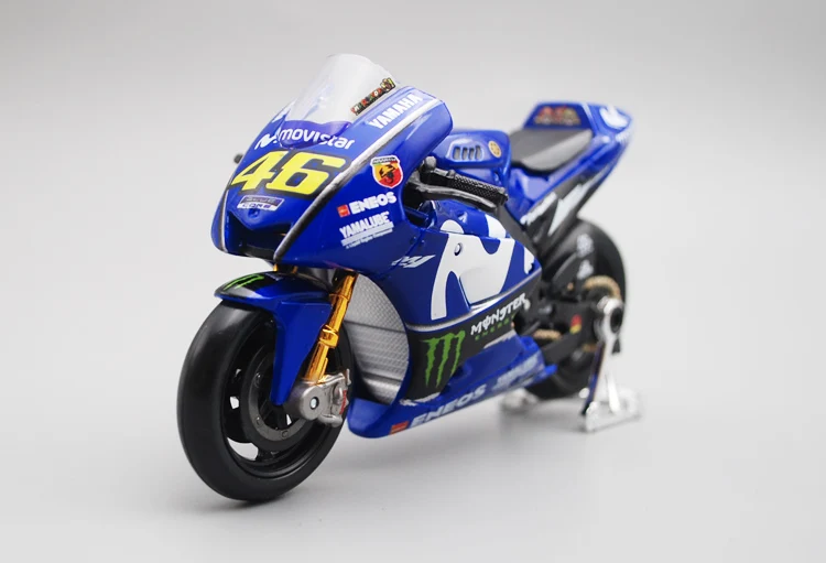 Гоночные мотоциклы Maisto 1/18 1:18 WGP 18 2018 Yamaha No46 модели с литым дисплеем игрушка для